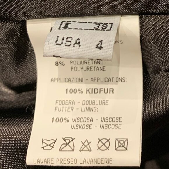 Designer Roberta Scarpa 100% Kidfur Trimmed Jacket - Picture 11 of 12